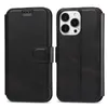 Wallet telefoonhoesjes voor iPhone 14 13 12 11 Pro Max XR XS X 7 8 plus ultradunne kalfsleer textuur pu lederen flip-standaard coverhoes met kaartslots