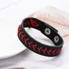 2022 NOUVELLE FORME REAL CUIR SOLTBALL SEAM SPORTS BRACELETS TOUCHE UNISEX BASEALL BUTBALL BRACEAUX SPORTS BRACLES J9058797