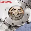 Su quadrante scheletrato cavo orologi meccanici automatici da uomo 42mm acciaio inossidabile 904L luminoso carica automatica 5tm polso impermeabile242N