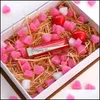 100 pièces/lot mousse en forme de coeur pour la fête de mariage décoration de la maison boîte-cadeau matériau de remplissage emballage fleur remplissage goutte livraison 2021 noël