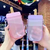 Popsicle dondurma fincan süslü yaz kullanın sevimli su şişeleri renkli boş şişe 300ml kristal su şişesi