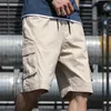 Coton Shorts Hommes D'été De Mode MultiPockets Bermudas Mâle Vêtements Streetwear Plus La Taille Mince 6XL 7XL 220614