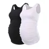 Pregnancy Maternity Tank Tops Womens Pregnant Sleeveless Side Ruched Casual Clothes Vest Tee Sleep Underwear 220419