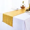 30*180 cm Polyster Table Runner Gold Silver Sequin Table Table Sharly Bling na przyjęcie weselne