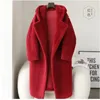 Mm Women's Clothing Designer Coats Top Quality Max Classic Teddy Bear Hooded Jacket Handmade Custom Pure Wool Coat Long Loose Fashion Winter