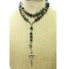 Christ Croix Collier Pierre Naturelle Agate Indienne Croix Perles Fourniture Dglise