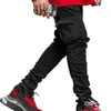 ファッションスキニージーンズ男性カジュアルなポケットペンシルパンツ服ジョガーデニムロパホムブレ220328