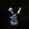 7 inch Small bongs recyclers dab rig hookah glass water pipes