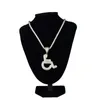 Pendentif Colliers Iced Out Handicapé Fauteuil Roulant Logo Collier Or Argent Couleur Bling CZ Cristal Hip Hop Rappeur Chaîne Pour Hommes Femmes Heal22