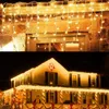 Lichterketten, Lichterketten, 8 Beleuchtungsmodi, Eiszapfen-Lichterkette, Weihnachtsdekoration für Party, Hochzeit, Garten, dekorative Urlaubslampe, LED-Lichterketten, LED-LED
