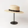 Cappelli a tesa larga King Wheat Fashion Pizzo Paglia Sole per le donne Summer Flat Top Beach Hat Outdoor Travel Protezione solare UV HatWide