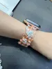 Tortoise Shell Butterfly Resin Wrist Strap Bracelet for Apple Watch Series 7 6 5 4 3 2 SE Stainless Steel Buckle Band iWatch 40mm 41mm 45mm