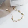 Bedelarmbanden kpop daisy parelarmband voor vrouwen eenvoudige luxe keten accessoires sieraden bruidsmeisje cadeau fijne vrouwcharm