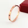 Bracciali in oro rosa per le donne Lady Luxury Fashion Designer Braccialetti Amanti Fibbia Cacciavite Acciaio inossidabile Oro Charme Braccialetto dell'amicizia Regalo sulle mani Polsino