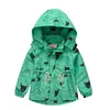 2021 och Autumn New Children Fashion Boys and Girls Print Windbreaker midjebältet Cap Löstagbar casualjacka med hud J220718