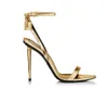 العلامة التجارية المثيرة امرأة الصندل كعب High Heel Tomsandal Gold Heel and Sandals Highheeled Luxury Designer Naked Sandalie Pumps3393576