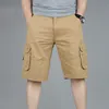 Last shorts män sommar casual mulit-pocket joggers byxor andas stor hög hög 42 44 stor storlek 220325