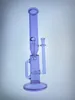 Glass de vidro de vidro de vidro roxo Reciclador de bong de 14 mm Plíticas de óleo de tubo de fumantes 16 polegadas 16 polegadas