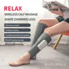 Wireless air compression leg massager rechargeable fully wraps relieves calf muscle fatigue6167603