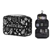 Cosmetic Bags & Cases Cute Witch Pattern Travel Toiletry Bag For Women Hanging Halloween Occult Gothic Magic Makeup Organizer Dopp KitCosmet