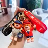 Designer Keychains Couples Keyrings Keychains Dolls Toys Cartoon Bears Wearing Hats Exquisite Boys and Girls Doll Bags Pendant Sma3517215