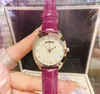 Relojes de pulsera de cuarzo de cuero genuino de primeras marcas para mujer, relojes de pulsera de 33 mm con fecha automática, estudiante, relojes de pulsera populares de lujo, regalo de Navidad favorito