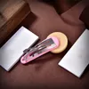 Fashion Ladies Hairpin Pink Designer D Hairpin Letter Alloy French Retro Hair Jewelry Gifts For Women