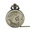 10pcs guarda la grande collana dello studente di poker shunzi Fabbrica di orologi da tasca commemorativa di moda europea e americana