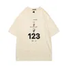 남자 여자 디자이너 티셔츠 프린트 123 패턴 패션 셔츠 탑면 품질 숙녀 짧은 슬리브 럭셔리 크기 m-3xl