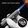 New Inflatable 4 Torch Jet Cigar Lighter Windproof Metal Grinding Wheel Flint Lighter Gas Butane Inflated Cigar Punch Gadgets