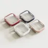 Custodia per orologio con diamanti a doppia fila per Apple Watch 38mm 40mm 41mm 42mm 44mm 45mm PC Pellicola in vetro temperato integrata Schermo intero Custodia protettiva per donna Serie Iwatch 7 6 5 4 3