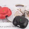 سماعات سماعة الرأس Case Leather Case for AirPods Pro 3 2 1 غطاء سماعة واقية مع حلقة شحن مفاتيح Clasp Clasp