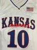 Mit Hommes Femmes Jeunesse 03-04 # 10 KIRK HINRICH Kansas Jay Topps Mark Of Excellence Auto Throwback Basketball Jersey Chemises cousues XS-6XL