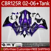 Corpo + coperchio serbatoio Per HONDA CBR-125 CBR 125 R CC CBR 125R 125CC 02-06 Carrozzeria 124No.7 CBR125RR CBR125R 02 03 04 05 06 CBR-125R 2002 2003 2004 2005 2006 Carena viola nero