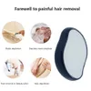 Fysisk hårborttagning borste smärtfri säker epilator enkel rengöring återanvändbar kropp skönhet depilation verktyg glas hårstrån borttagning för män kvinnor