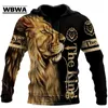 Marque Mode Automne Lion Sweats à capuche Blanc Tiger Skin 3D All Over Imprimé Hommes Sweat-shirt Unisexe Zip Pull Casual Veste 220811