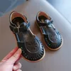 Girls Sandals Children's Hollow Soft Sole Shoes Carved Fashion Princess Shoes Beach Shoes Cut-outs Princess 220425