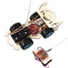 Kind Holz DIY Montage 4 CH elektrische RC Rennwagen Modell Wissenschaft Experiment Spielzeug interessante Geschenke 220715