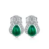 スタッドZhanhao S925 Sterling Silver 1.0ct Lab Grown Zambia Emerald Earrings -Selling Ladies Jewelry 2022 DesignStud StudStud Kirs22