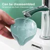 Tvålrätter bladtyp maträtt för badrum med dräneringsvatten sugkopp gratis stansande hem