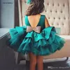 2022 Kwiatowe sukienki koronkowe aplikacje Tiul Long Kommuniacja Suknia balowa małych dzieci