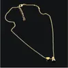 Подвесные ожерелья буква Алфавит Сердце Ожерелье Имя металлическая цепочка Женщины Женщины Женщины Подарок