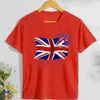 22SS Erkek Tişörtleri Ünlü Erkekler İngiliz bayrağı 70 Hatıra T-Shirt Avrupa ve Amerikan Tarzı Büyük Yeni Kısa Kollu Yaz Gevşek Üst Boy M-5XL