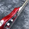 Red 4 Strings Mini Electric Bass, Bassi Guitar de alta qualidade Travel Travel Rock Practice, em estoque