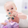 1pc Silicone mord leu leme forma de madeira teether anel infantil presente alimento alimento silicone infantil bens infantil brinquedos 220815