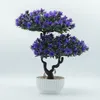 Nuovi ornamenti di fiori di simulazione Benvenuto in pino tavolo bonsai top fiori finti decorazioni in vaso di plastica fiori di plastica