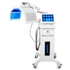 Bärbar 8 i 1 hydrodermabrasion ansiktsvårdsmaskin Aqua Väte syre vatten diamant dermabrasion maskin med PDT LED -ljus