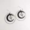 Dangle Chandelier Goth Moon Witch Earrings Creationivitive Punk Bunk Distr