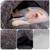 8 색 고양이 침대 삼각형 애완 동물 둥지 애완 동물 개 동굴 이글루 침대 바구니 하우스 새끼 고양이 부드러운 아늑한 실내 쿠션 개집 220323