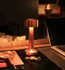 Mini gold table lamp decorative Led China cordless light touch switch dimming portable table lamp for restaurant hotel bar H220423